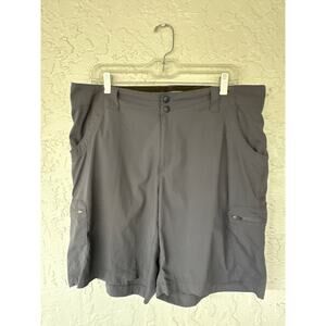 L.L. Bean Vista Trekking Mid-Rise Shorts - UPF 40+ - Size 14 - Charcoal Gray